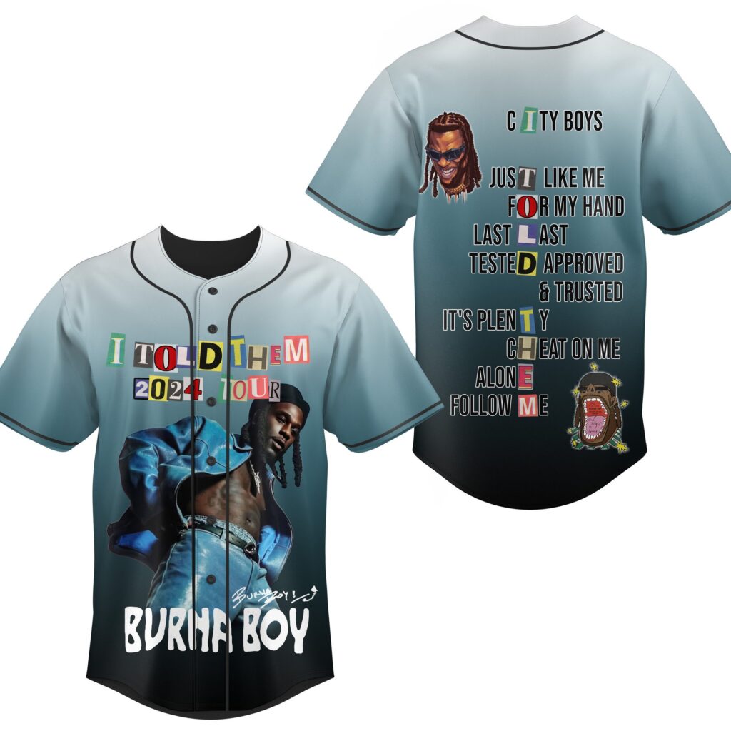 Burna Boy Baseball Jersey For Men Women And Kids Gift for Fans Burna Boy Baseball Jersey For Men Women And Kids Gift for Fans