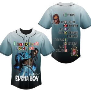 Burna Boy Baseball Jersey For Men Women And Kids Gift for Fans