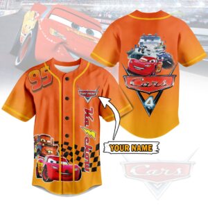 Cars Gift for Fans Baseball Jersey For Men Women And Kids Gift for Fans