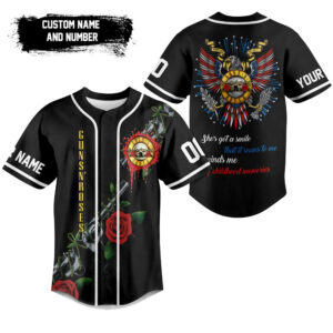 Guns N Roses Baseball Jersey For Men Women And Kids Gift for Fans