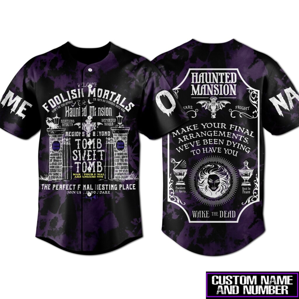 Haunted Mansion Baseball Jersey For Men Women And Kids Gift for Fans Haunted Mansion Baseball Jersey For Men Women And Kids Gift for Fans