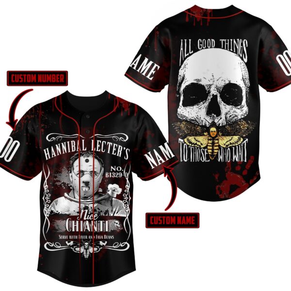 Hannibal Lecter Baseball Jersey For Men Women And Kids Gift for Fans