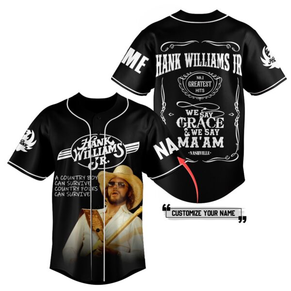Hank Williams JR Baseball Jersey For Men Women And Kids Gift for Fans