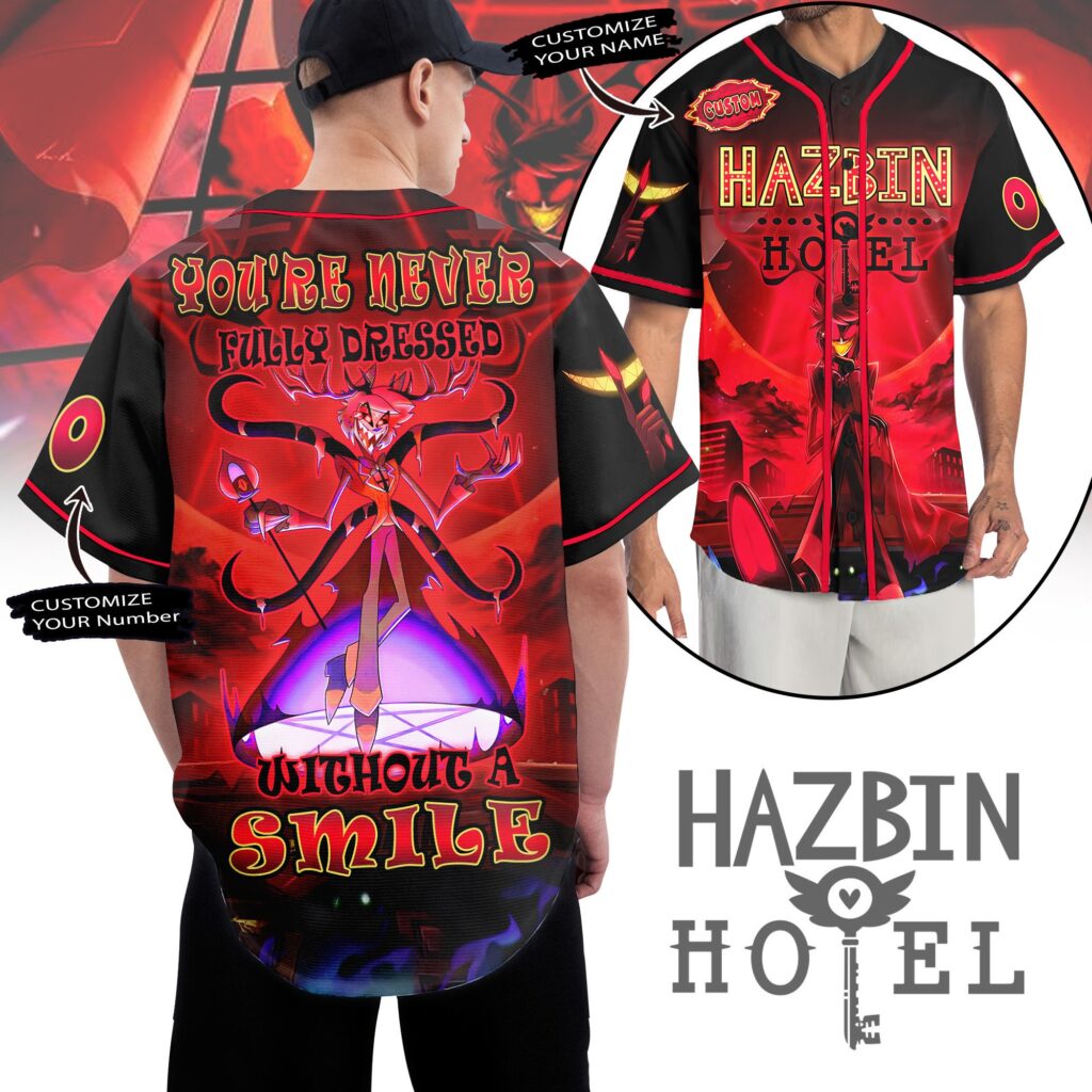 Hazbin Hotel Baseball Jersey For Men Women And Kids Gift for Fans Hazbin Hotel Baseball Jersey For Men Women And Kids Gift for Fans