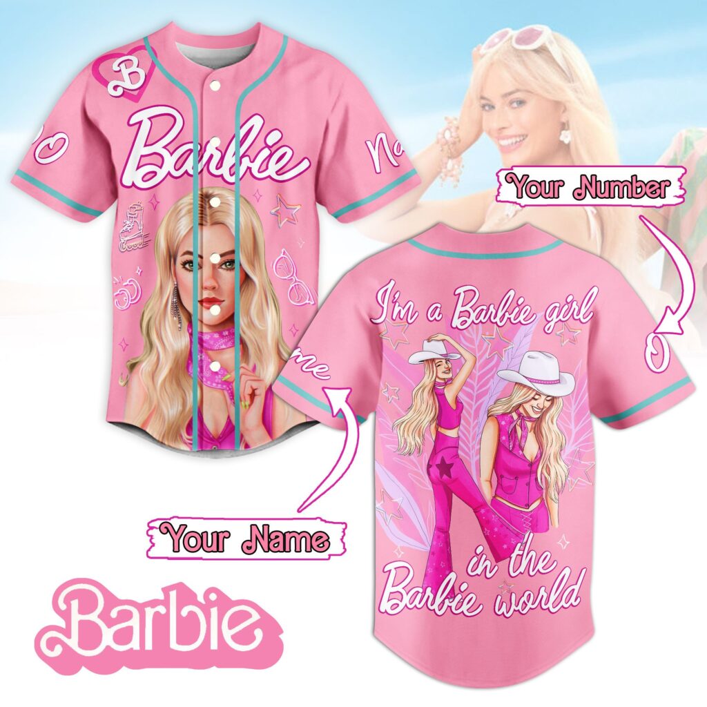 I am a Barbie girl Barbie Baseball Jersey For Men Women And Kids Gift for Fans I am a Barbie girl Barbie Baseball Jersey For Men Women And Kids Gift for Fans