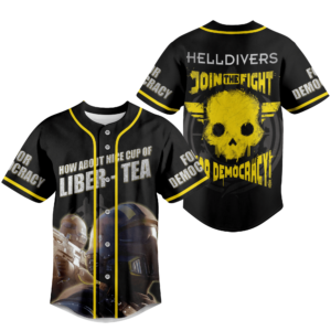 How About A Nice Cup Of Liber tea Helldivers Baseball Jersey For Men Women And Kids Gift for Fans