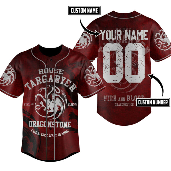 House Targaryen Baseball Jersey For Men Women And Kids Gift for Fans