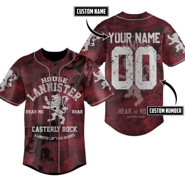 House Lannister Baseball Jersey For Men Women And Kids Gift for Fans