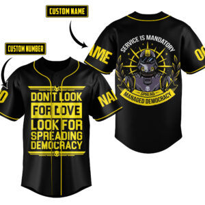 Helldivers Service Is Mandatory Baseball Jersey For Men Women And Kids Gift for Fans
