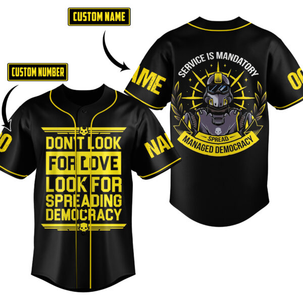 Helldivers Service Is Mandatory Baseball Jersey For Men Women And Kids Gift for Fans