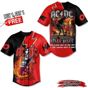 Hells Bells ACDC Baseball Jersey For Men Women And Kids Gift for Fans