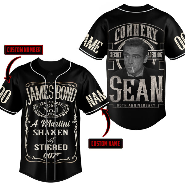James Bond Baseball Jersey For Men Women And Kids Gift for Fans