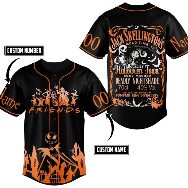 Jack Skellington Baseball Jersey For Men Women And Kids Gift for Fans