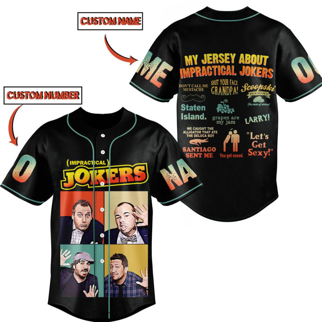 Impractical Jokers Baseball Jersey For Men Women And Kids Gift for Fans Impractical Jokers Baseball Jersey For Men Women And Kids Gift for Fans