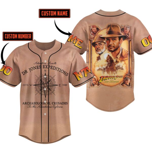 Indiana Jones Baseball Jersey For Men Women And Kids Gift for Fans