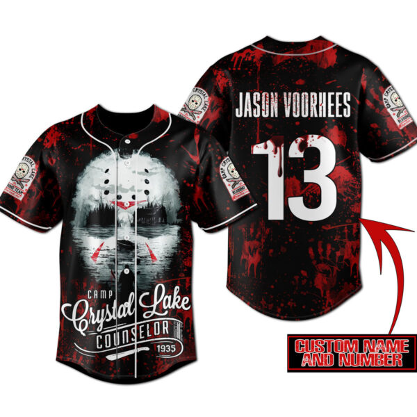Jason Voorhees Baseball Jersey For Men Women And Kids Gift for Fans