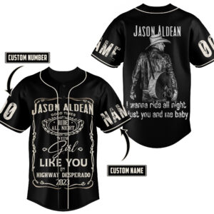 Jason Aldean Baseball Jersey For Men Women And Kids Gift for Fans
