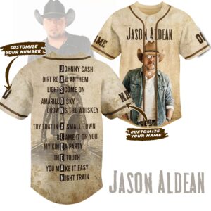 Jason Aldean Baseball Jersey For Men Women And Kids Gift for Fans