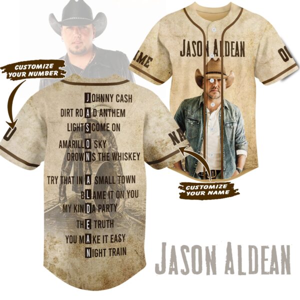 Jason Aldean Baseball Jersey For Men Women And Kids Gift for Fans