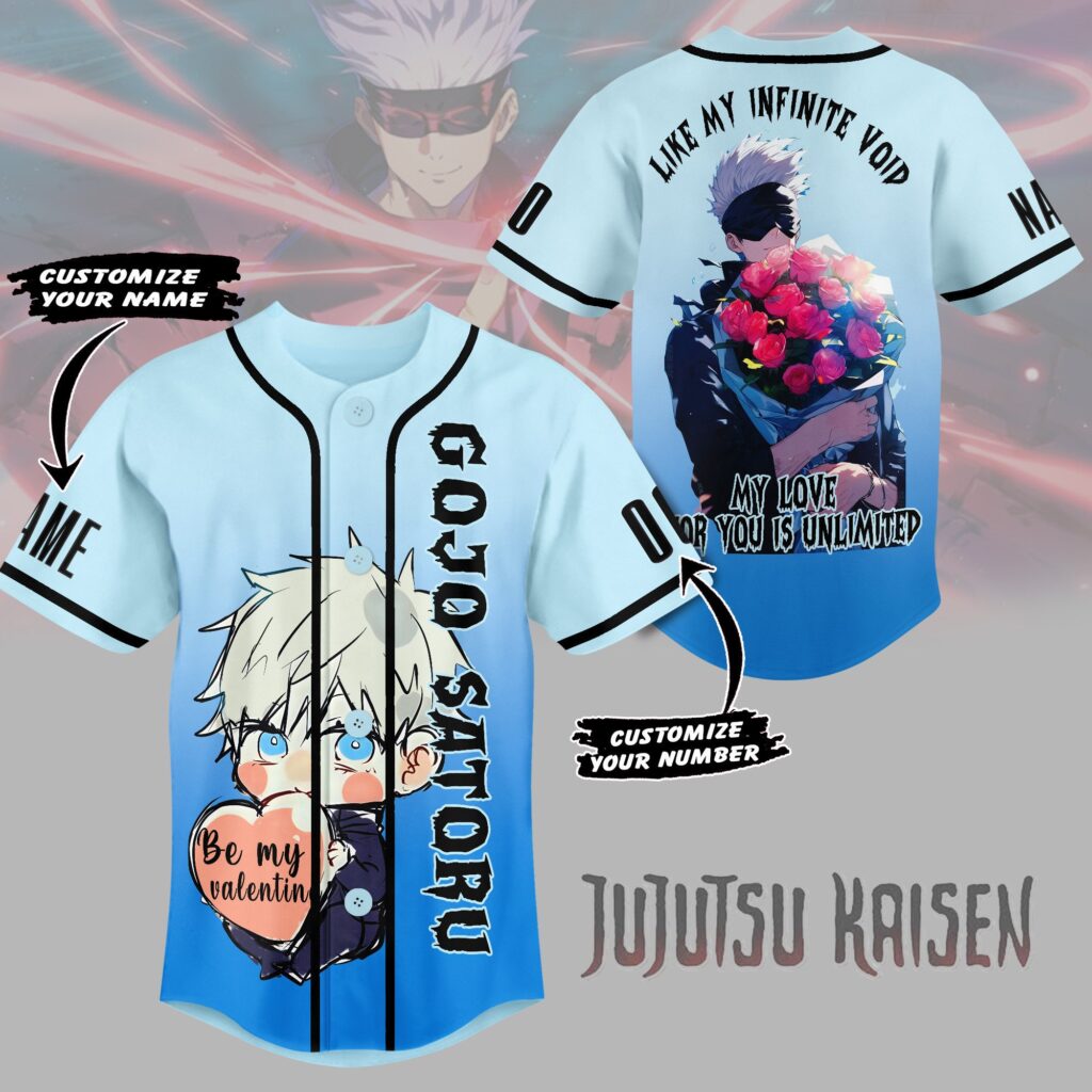 Jujutsu Kaisen Baseball Jersey For Men Women And Kids Gift for Fans Jujutsu Kaisen Baseball Jersey For Men Women And Kids Gift for Fans