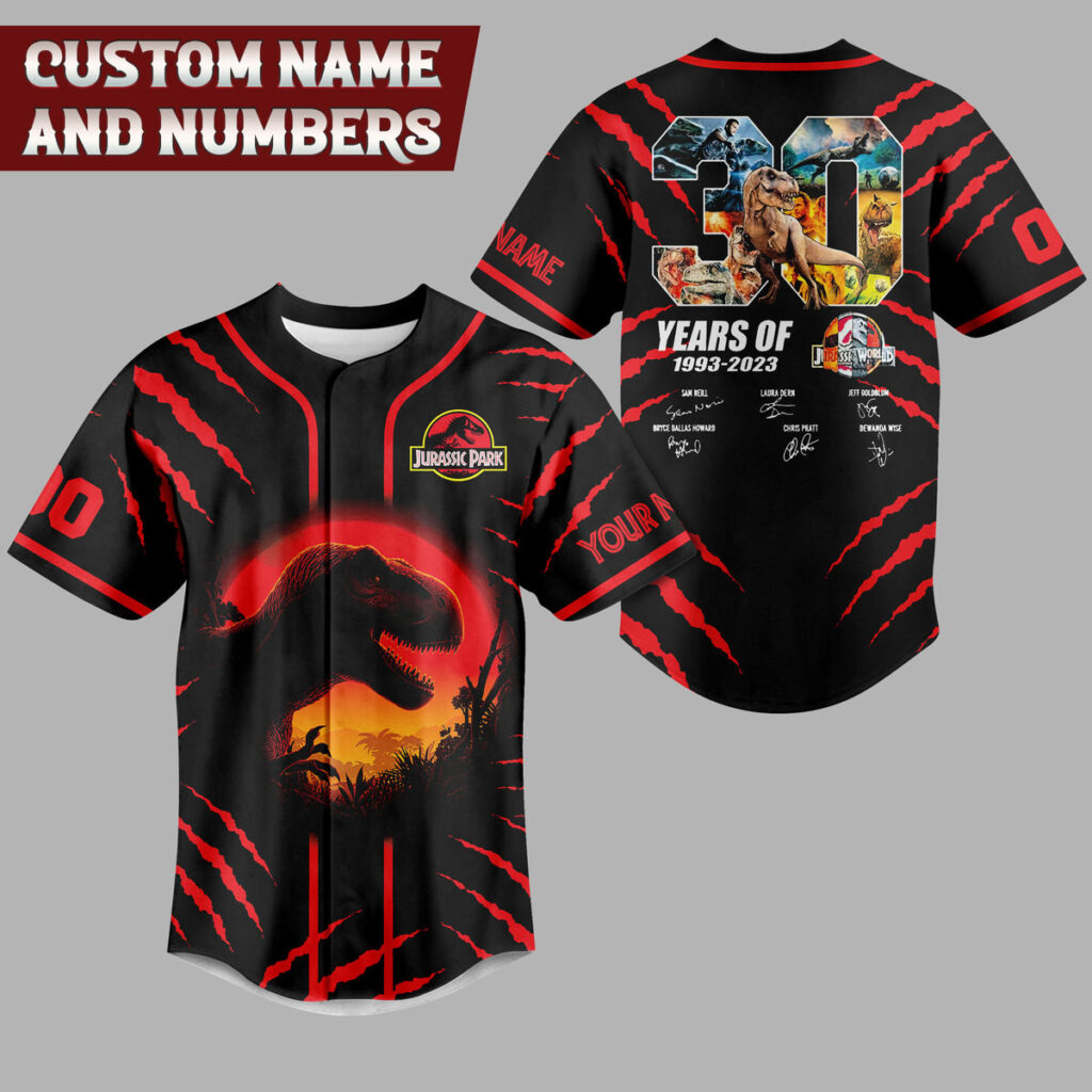 Jurassic Park Baseball Jersey For Men Women And Kids Gift for Fans Jurassic Park Baseball Jersey For Men Women And Kids Gift for Fans