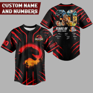 Jurassic Park Baseball Jersey For Men Women And Kids Gift for Fans