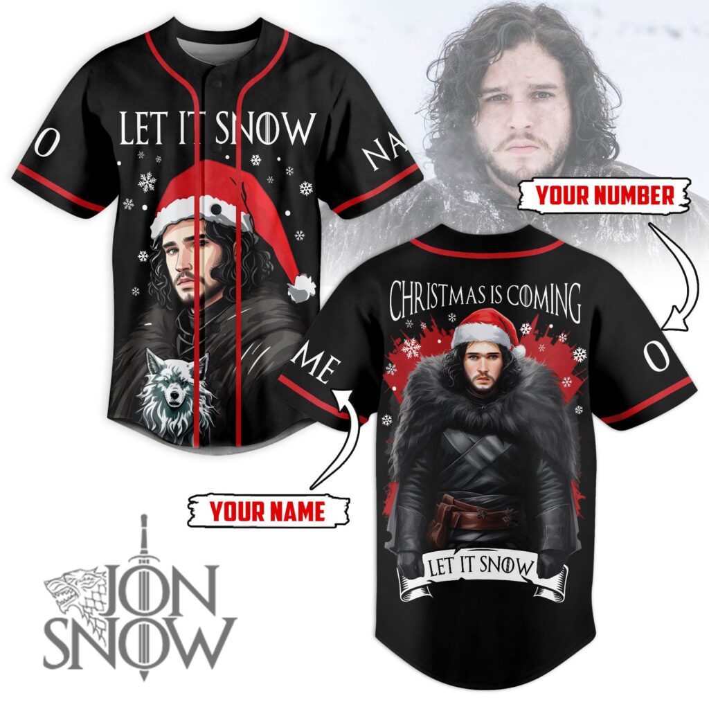 Jon Snow Baseball Jersey For Men Women And Kids Gift for Fans Jon Snow Baseball Jersey For Men Women And Kids Gift for Fans