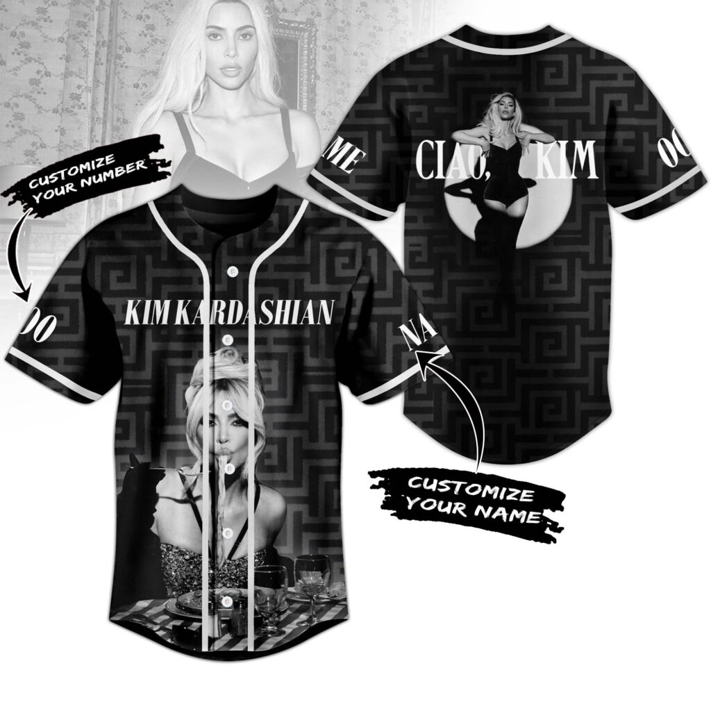 Kim Kardashian Baseball Jersey For Men Women And Kids Gift for Fans Kim Kardashian Baseball Jersey For Men Women And Kids Gift for Fans