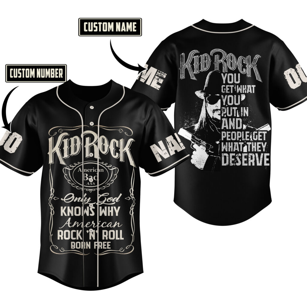 Kid Rock Baseball Jersey For Men Women And Kids Gift for Fans Kid Rock Baseball Jersey For Men Women And Kids Gift for Fans