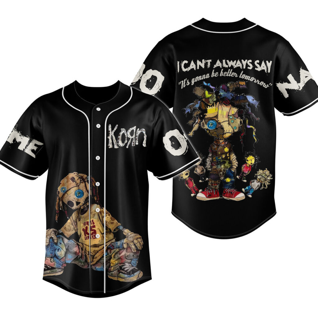 Korn Baseball Jersey For Men Women And Kids Gift for Fans Korn Baseball Jersey For Men Women And Kids Gift for Fans