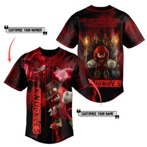 Knuckles Baseball Jersey For Men Women And Kids Gift for Fans