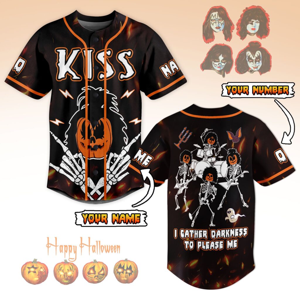 Kiss Rock Band Baseball Jersey For Men Women And Kids Gift for Fans Kiss Rock Band Baseball Jersey For Men Women And Kids Gift for Fans