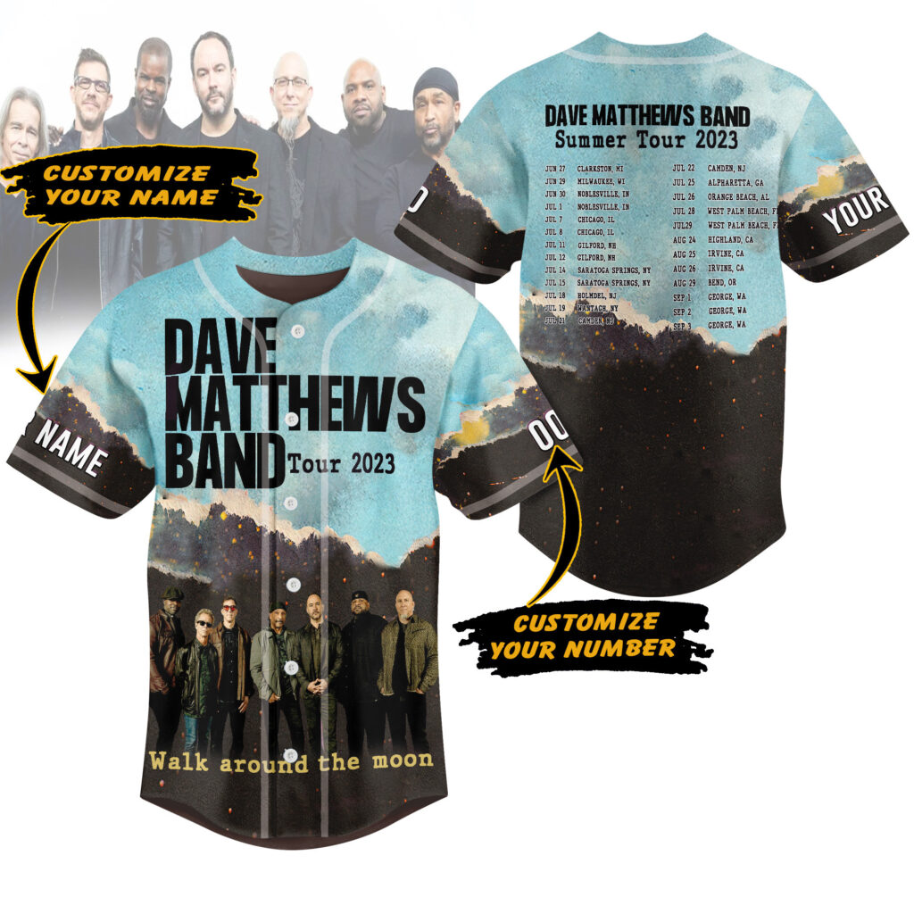 Dave Matthews Band Baseball Jersey For Men Women And Kids Gift for Fans Dave Matthews Band Baseball Jersey For Men Women And Kids Gift for Fans