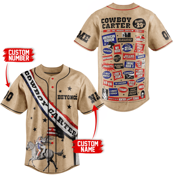 Cowboy Carter Baseball Jersey For Men Women And Kids Gift for Fans Cowboy Carter Baseball Jersey For Men Women And Kids Gift for Fans