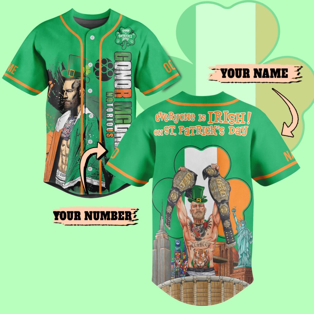 Conor McGregor Baseball Jersey For Men Women And Kids Gift for Fans Conor McGregor Baseball Jersey For Men Women And Kids Gift for Fans