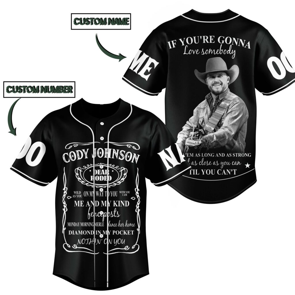 Cody Johnson Baseball Jersey For Men Women And Kids Gift for Fans Cody Johnson Baseball Jersey For Men Women And Kids Gift for Fans