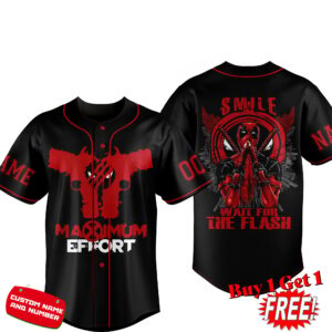 Deadpool Maximum Effort Baseball Jersey For Men Women And Kids Gift for Fans