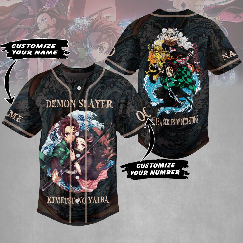 Demon Slayder Baseball Jersey For Men Women And Kids Gift for Fans Demon Slayder Baseball Jersey For Men Women And Kids Gift for Fans