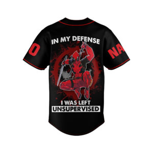 Deadpool In My Defense Baseball Jersey For Men Women And Kids Gift for Fans 3