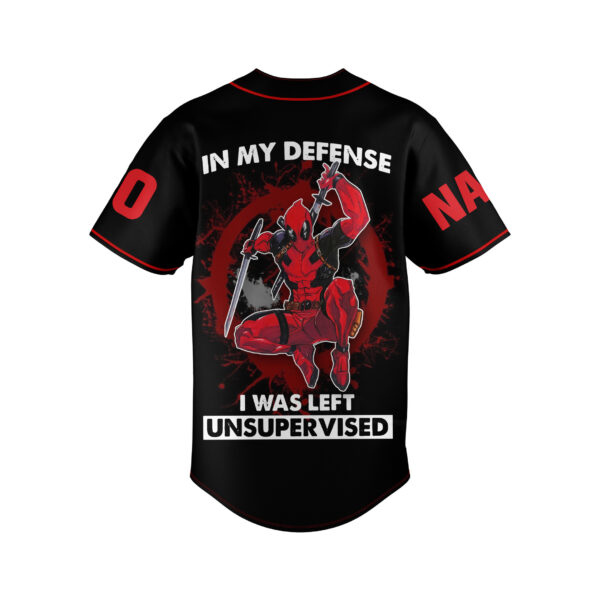 Deadpool In My Defense Baseball Jersey For Men Women And Kids Gift for Fans