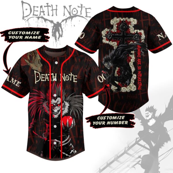 Death Note Baseball Jersey For Men Women And Kids Gift for Fans