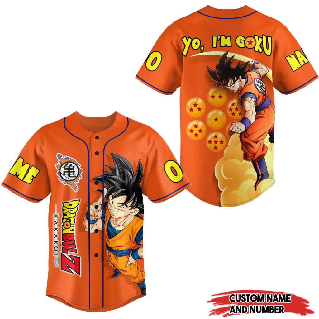 DragonBall Kakarot Baseball Jersey For Men Women And Kids Gift for Fans DragonBall Kakarot Baseball Jersey For Men Women And Kids Gift for Fans