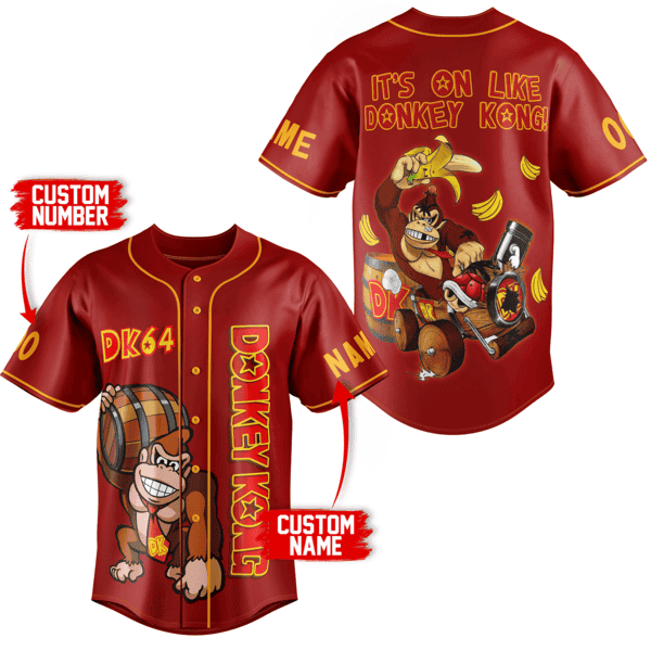 Donkey Kong Gift for Fans Baseball Jersey For Men Women And Kids Gift for Fans Donkey Kong Gift for Fans Baseball Jersey For Men Women And Kids Gift for Fans