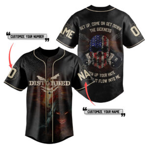 Disturbed Baseball Jersey For Men Women And Kids Gift for Fans