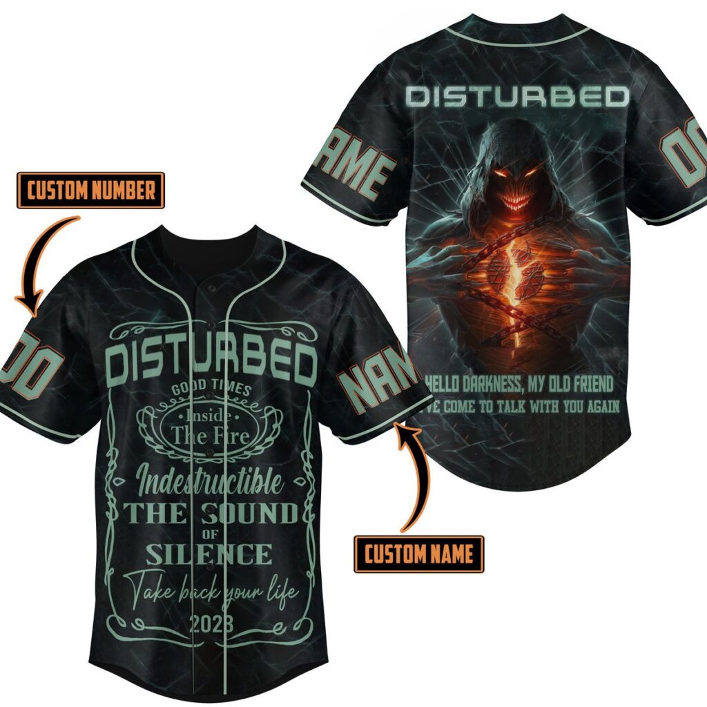Disturbed Baseball Jersey For Men Women And Kids Gift for Fans Disturbed Baseball Jersey For Men Women And Kids Gift for Fans