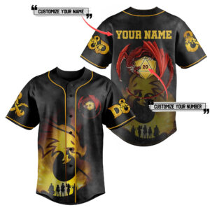 Dungeons & Dragons Baseball Jersey For Men Women And Kids Gift for Fans