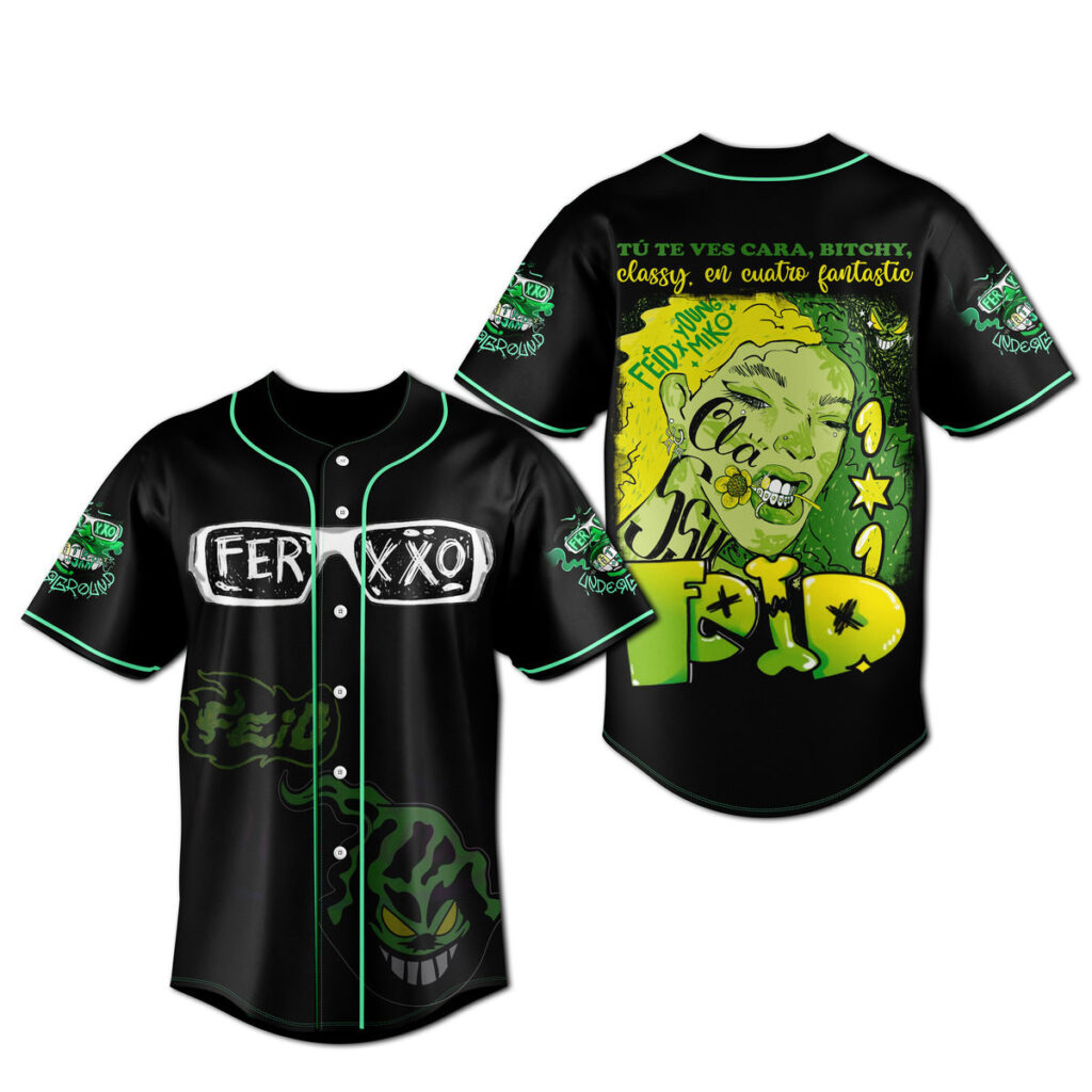 Ferxxo Feid Baseball Jersey For Men Women And Kids Gift for Fans Ferxxo Feid Baseball Jersey For Men Women And Kids Gift for Fans