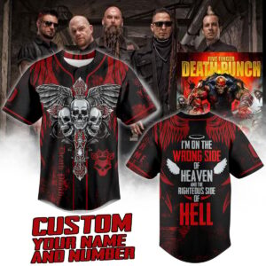 Five Finger Death Punch Baseball Jersey For Men Women And Kids Gift for Fans