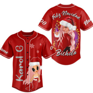 Feliz Navidad Bichota Karol G Baseball Jersey For Men Women And Kids Gift for Fans