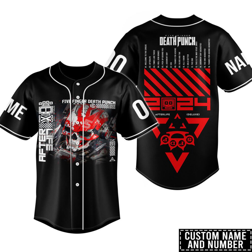 Five Finger Death Punch Baseball Jersey For Men Women And Kids Gift for Fans Five Finger Death Punch Baseball Jersey For Men Women And Kids Gift for Fans